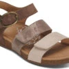 Aetrex Women's Lilly Adjustable Quarter Strap Sandal -Shoes Sales Store aetrex womens lilly adjustable quarter strap sandal taupe SC562WM 91470.1714057993