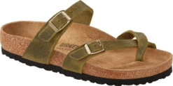 Birkenstock Women's Mayari -Shoes Sales Store birkenstock womens mayari green olive oiled leather 1023209 37479.1657899294