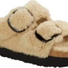 Birkenstock Women's Papillio Arizona Platform Big Buckle Shearling -Shoes Sales Store birkenstock womens papillio arizona platform big buckle teddy eggshell shearling 1017642 67735.1686260992.600.600