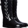 Hunter Women's Original Short Refined Quilted Gloss Rain Boot -Shoes Sales Store hunter womens original short refined quilted gloss black wfs1029rgl blk 56859.1536984076.600.600