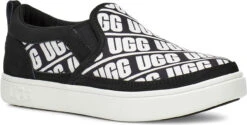 UGG Kids Caplan Slip-On UGG -Shoes Sales Store ugg kids caplan slip on black white 1107976k bwht 38163.1647048167