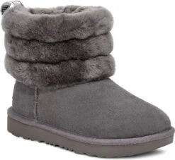 UGG Kids Fluff Mini Quilted -Shoes Sales Store ugg kids fluff mini quilted charcoal 1103612k chrc 75726.1603813196