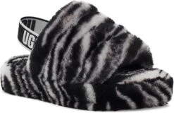 UGG Kids Fluff Yeah Slide Zebra