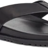 UGG Men's Wainscott Flip -Shoes Sales Store ugg mens wainscott flip black leather 1117475 blle 14487.1620419415