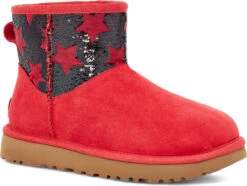 UGG Women's Classic Mini Sequin Stars 5 UGG Women's Classic Mini Sequin Stars -Shoes Sales Store ugg womens classic mini sequin stars ribbon red 1109441 rbrd 58059.1594663059