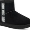 UGG Women's Classic Mini Side Logo II -Shoes Sales Store ugg womens classic mini side logo 2 black 1134962 blk 56149.1662579290