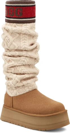 UGG Women's Classic Sweater Letter Tall -Shoes Sales Store ugg womens classic sweater letter tall chestnut 1144044 che 87626.1700838138