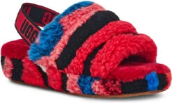 UGG Women's Fluff Yeah Slide Cali Collage -Shoes Sales Store ugg womens fluff yeah slide cali collage red 1118164 red 40400.1620432827